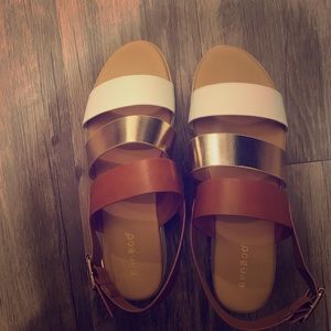 Cute never worn sandals.  Needed a different size